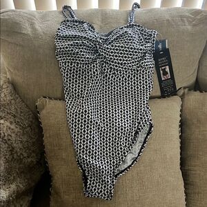 Classic Black and White One Piece Swimsuit